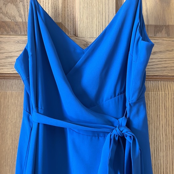 Lulus Blue Ruffled Midi Wrap Dress - Picture 3 of 10